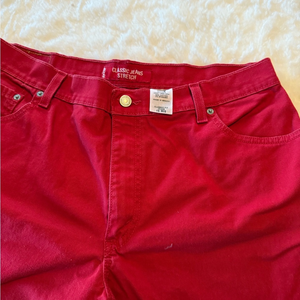 Levi Red Classic Jeans Stretch Misses